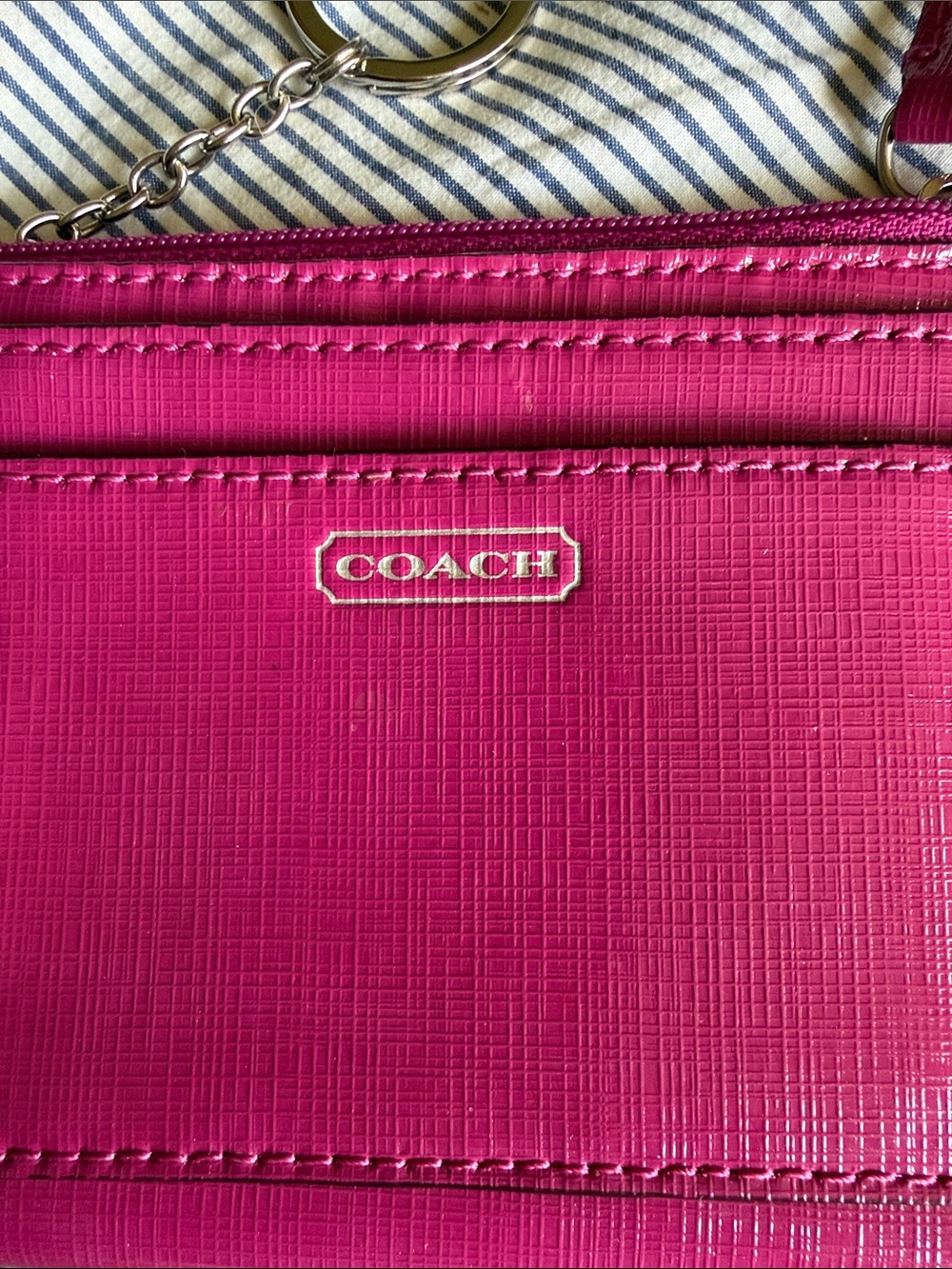 Coach Hot Pink Card Case Wallet - Picture 2 of 6